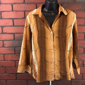 Jaipur Womans Extra Large Long Sleeve Button Down Shirt – Classic Casual